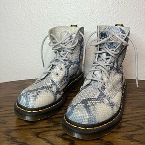 Dr. Martens 1460 Pascal Snake boot, size 6.